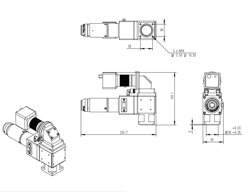 D30-F150 F款QBH振鏡觀察系統+顯示屏